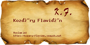 Kozáry Flavián névjegykártya